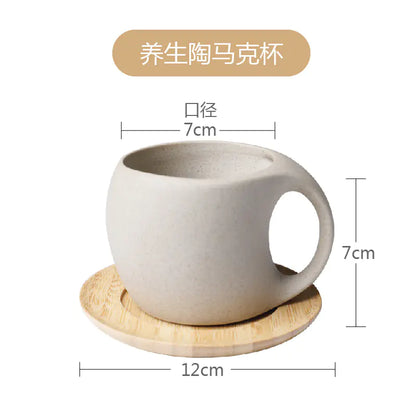 Vintage Ceramic Mug - Rustic Coffee and Tea Cup