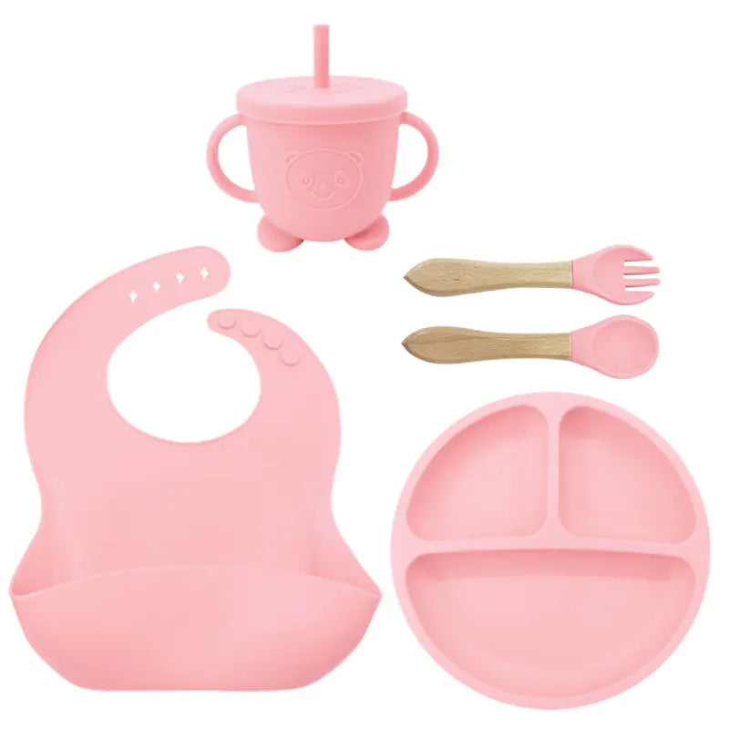 Silicone Dinnerware Set for Kids - 8 Piece Set