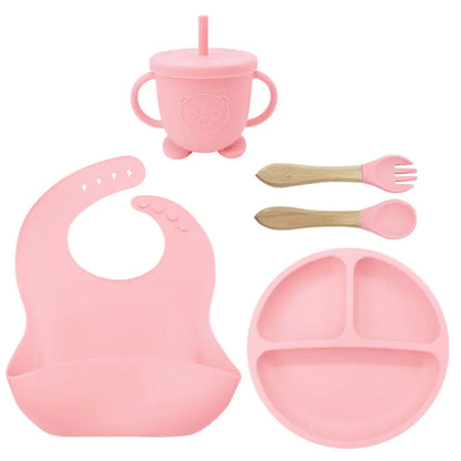 Silicone Dinnerware Set for Kids - 8 Piece Set