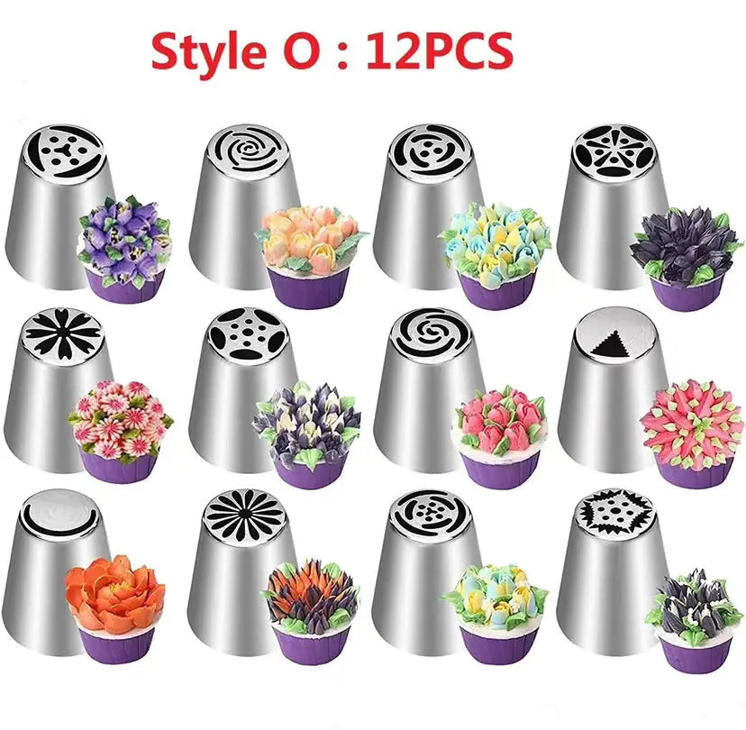 27-Piece Russian Pastry Tip Set for Baking Tools