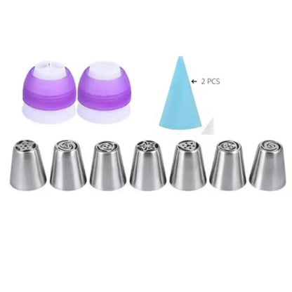 27-Piece Russian Pastry Tip Set for Baking Tools