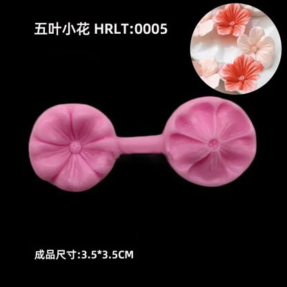 3D Silicone Molds for Leaf and Petal Decorations