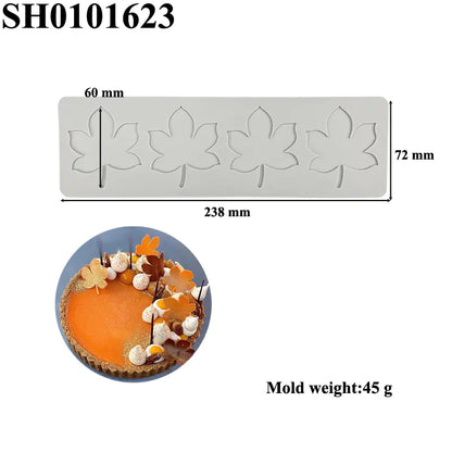 Silicone Leaf-Shaped Platter Molds for Desserts
