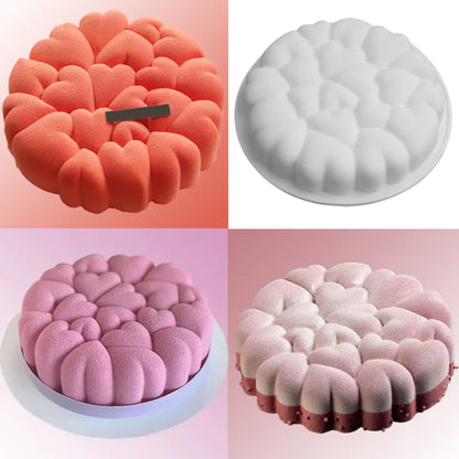 7-Inch Heart-Shaped Silicone Mold for DIY Baking