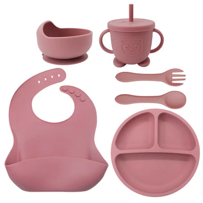 Silicone Dinnerware Set for Kids - 8 Piece Set