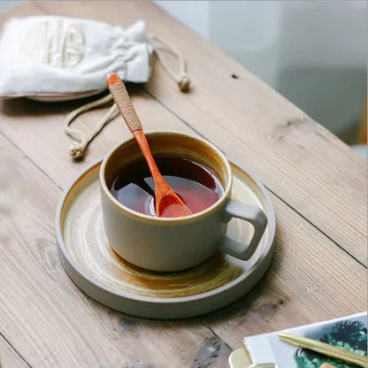 Vintage Ceramic Mug - Rustic Coffee and Tea Cup