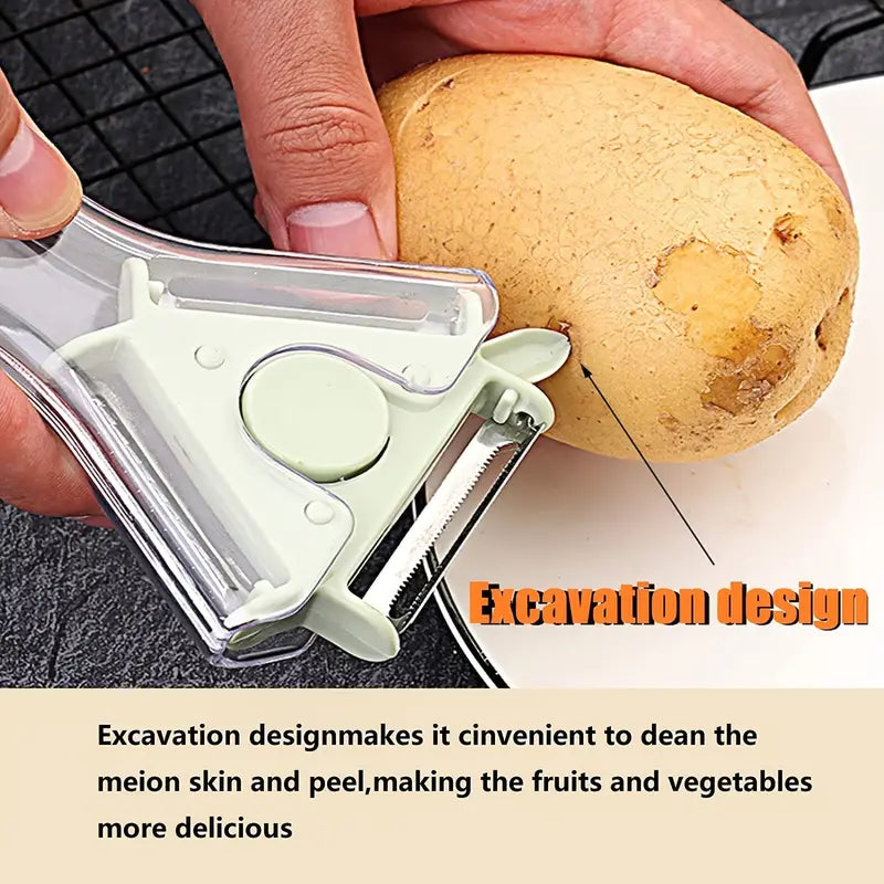 3-in-1 Stainless Steel Vegetable Peeler for Kitchen