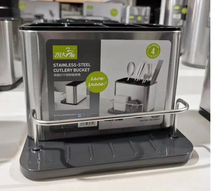 Stainless Steel Multi-Functional Utensil Holder