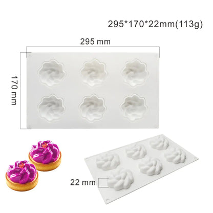 Heart-Shaped Sandstone Cake Silicone Mold and Steel Ring