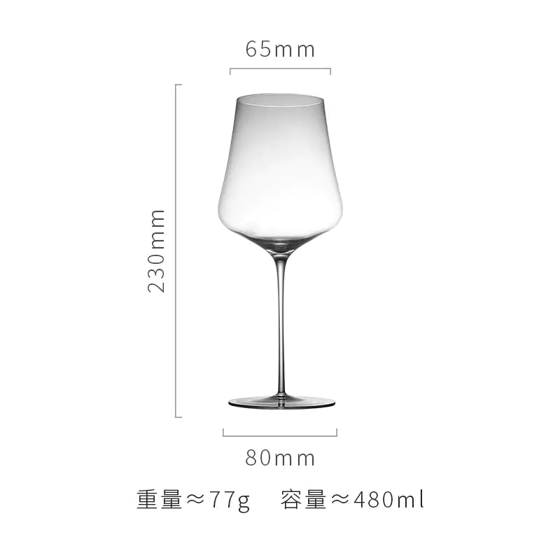 Slim Crystal Glass Wine Goblet for Hotels and Events