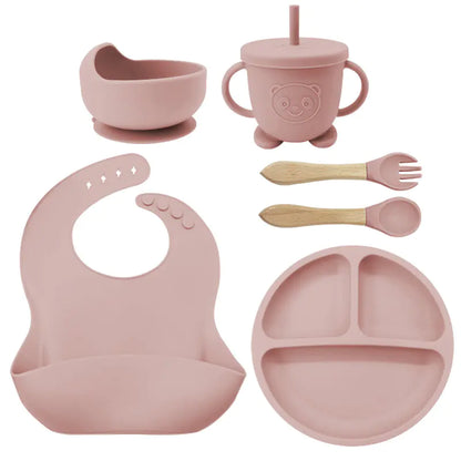 Silicone Dinnerware Set for Kids - 8 Piece Set