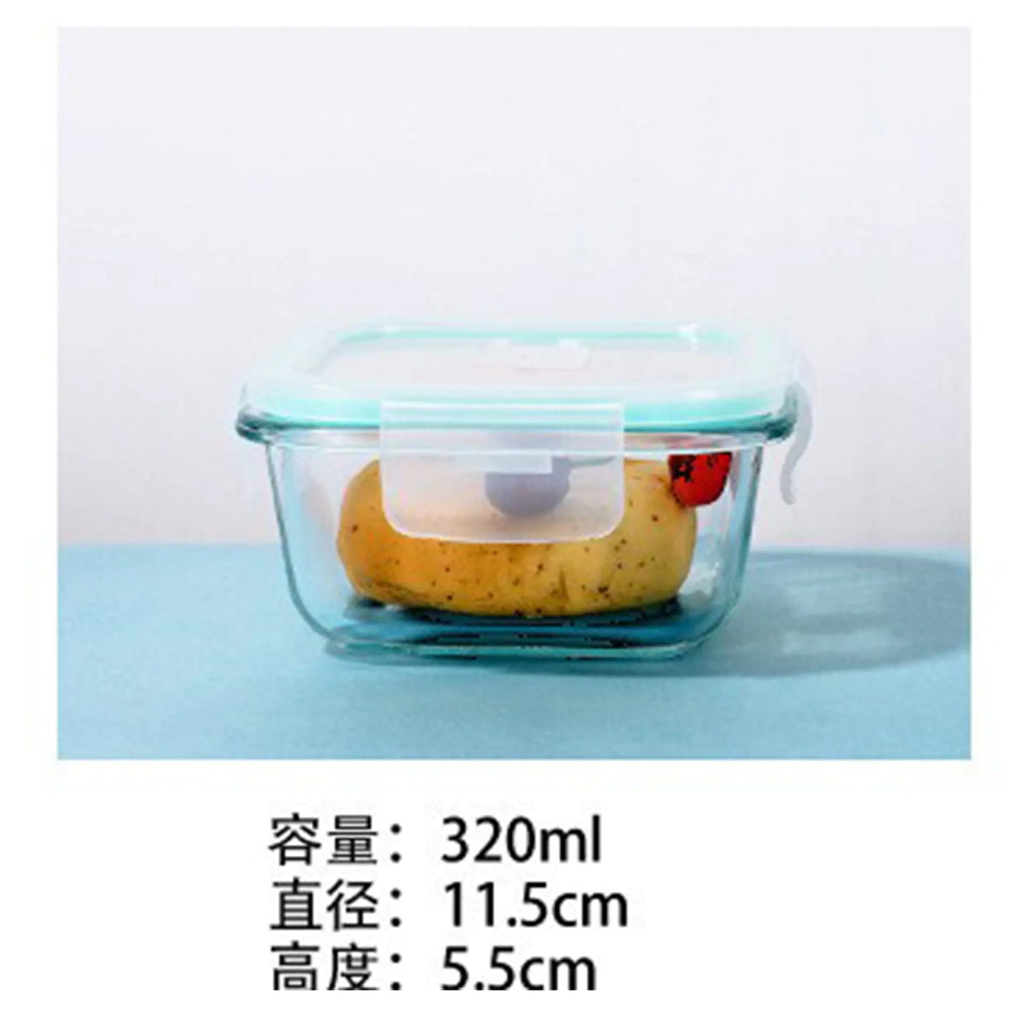 High Borosilicate Glass Food Storage Box for Steaming