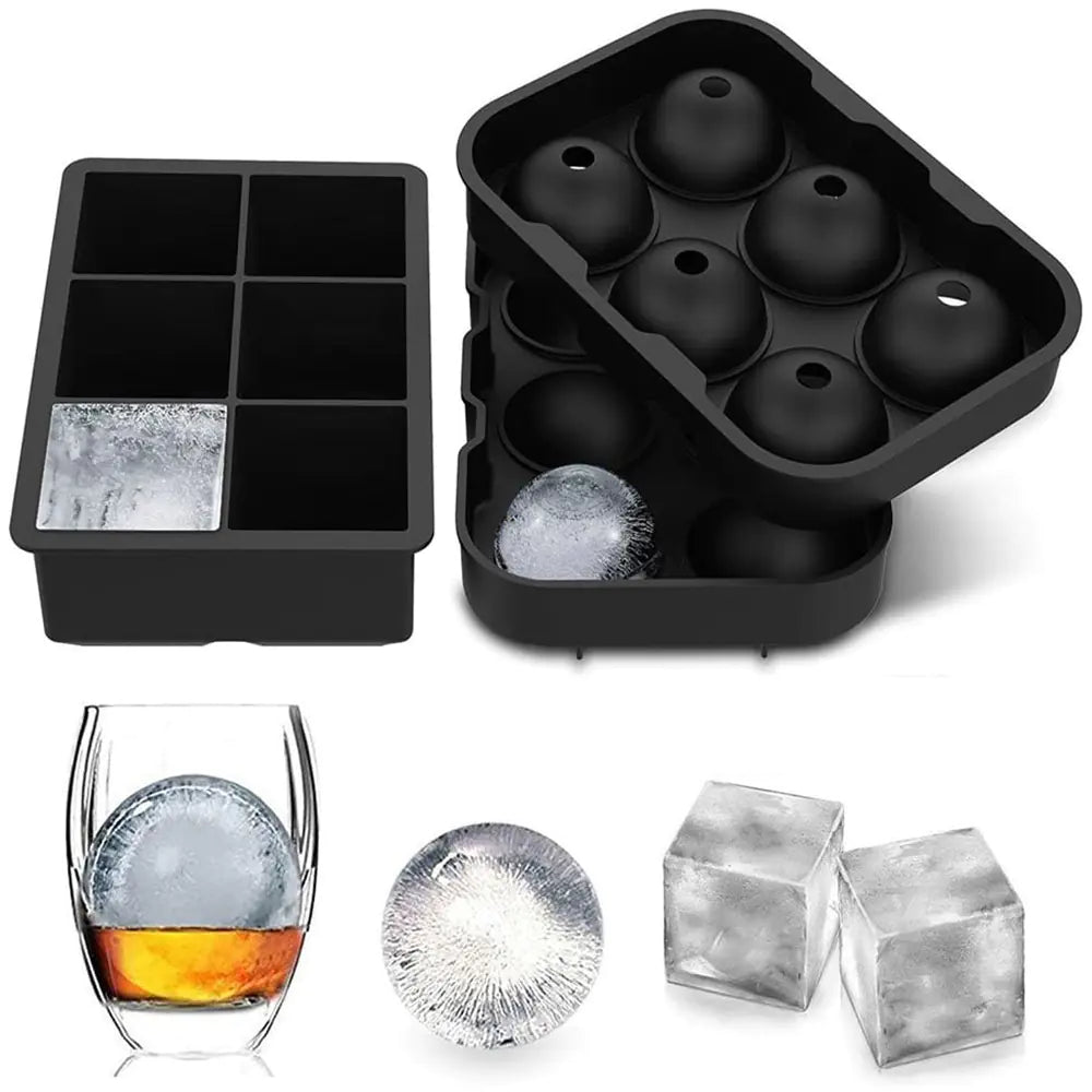 Silicone Ice Cube Tray Set - Food Grade Honeycomb Design