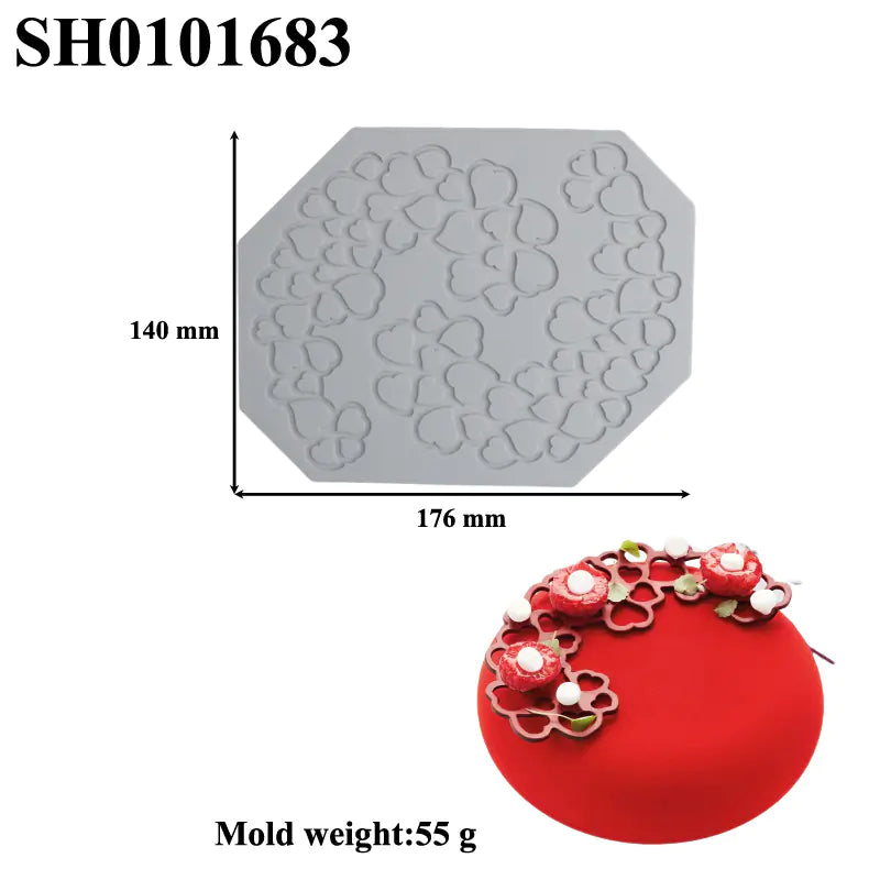 Silicone Leaf-Shaped Platter Molds for Desserts