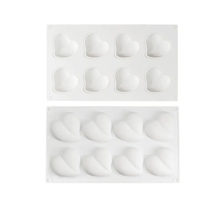 Heart-Shaped Sandstone Cake Silicone Mold and Steel Ring