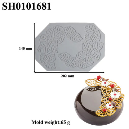 Silicone Leaf-Shaped Platter Molds for Desserts