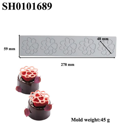 Silicone Leaf-Shaped Platter Molds for Desserts