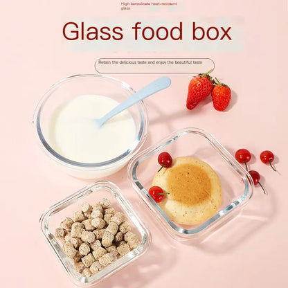 High Borosilicate Glass Food Storage Box for Steaming