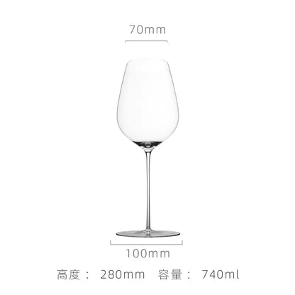 Slim Crystal Glass Wine Goblet for Hotels and Events